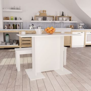 Gossi masa de bucatarie, alb, 110x60x75 cm, pal