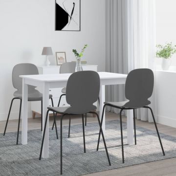 Gossi masa de bucatarie, alb, 114 x 71 x 75 cm, lemn masiv de hevea
