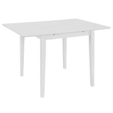 Gossi masa de bucatarie extensibila, alb, (80-120)x80x74 cm, mdf