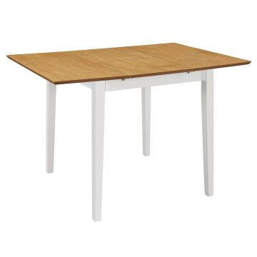 Gossi masa de bucatarie extensibila, alb, (80-120)x80x74 cm, mdf