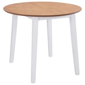 Gossi masa de bucatarie extensibila, rotund, mdf, alb
