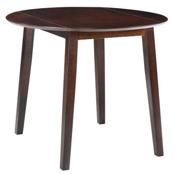 Gossi masa de bucatarie extensibila, rotund, mdf, maro