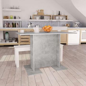 Gossi masa de bucatarie, gri beton, 110x60x75 cm, lemn prelucrat
