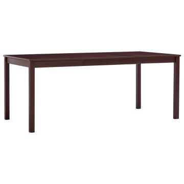 Gossi masa de bucatarie, maro inchis, 180 x 90 x 73 cm, lemn de pin