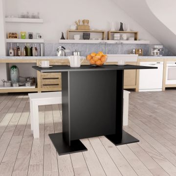Gossi masa de bucatarie, negru, 110x60x75 cm, lemn prelucrat