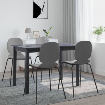 Gossi masa de bucatarie, negru, 114 x 71 x 75 cm, lemn masiv de hevea