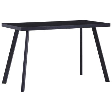 Gossi masa de bucatarie, negru, 120 x 60 x 75 cm, sticla securizata
