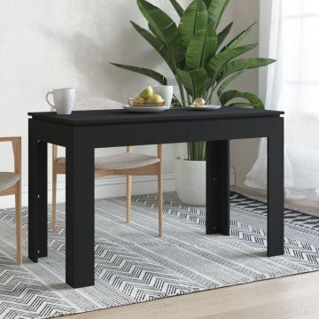 Gossi masa de bucatarie, negru, 120 x 60 x 76 cm, pal