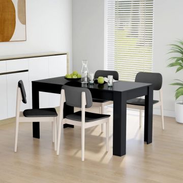 Gossi masa de bucatarie, negru, 140x74,5x76 cm, pal