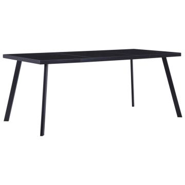 Gossi masa de bucatarie, negru, 160 x 80 x 75 cm, sticla securizata