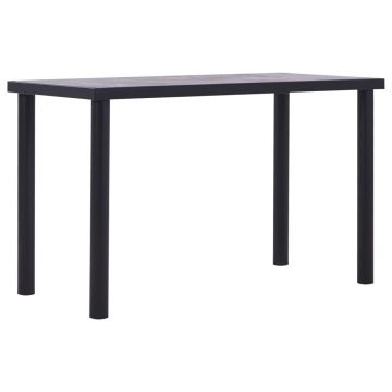 Gossi masa de bucatarie, negru & gri beton, 120 x 60 x 75 cm, mdf