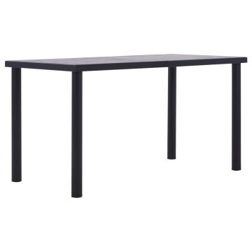 Gossi masa de bucatarie, negru & gri beton, 140 x 70 x 75 cm, mdf