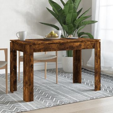 Gossi masa de bucatarie, stejar fumuriu, 120x60x76 cm, lemn prelucrat