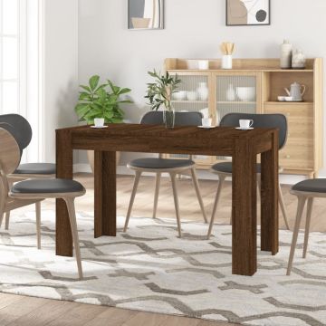Gossi masa de bucatarie, stejar maro, 120x60x76 cm, lemn prelucrat