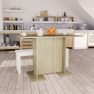 Gossi masa de bucatarie, stejar sonoma, 110x60x75 cm, lemn prelucrat