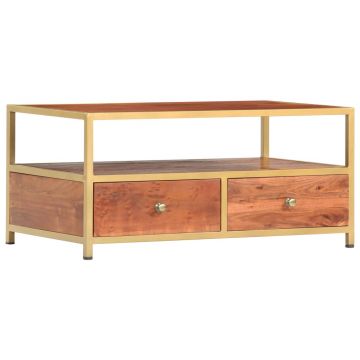 Gossi masa de cafea, 90x50x40 cm, lemn masiv de acacia