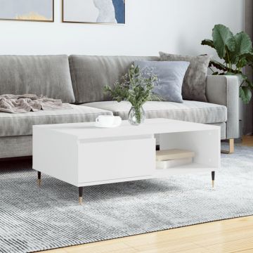 Gossi masa de cafea, alb, 90x60x35 cm, lemn compozit