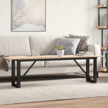 Gossi masa de cafea, cadru o, 160x40x45 cm, lemn masiv pin si fonta