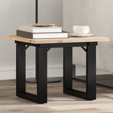 Gossi masa de cafea, cadru o, 50x50x35 cm, lemn masiv pin si fonta