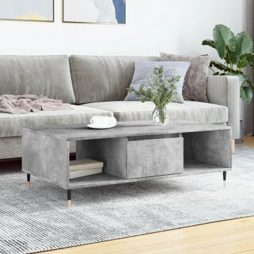 Gossi masa de cafea, gri beton, 104x60x35 cm, lemn compozit