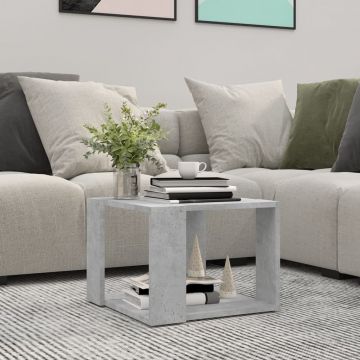 Gossi masa de cafea, gri beton, 40x40x30 cm, lemn compozit