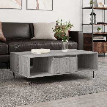 Gossi masa de cafea, gri sonoma, 104x60x35 cm, lemn compozit