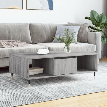 Gossi masa de cafea, gri sonoma, 104x60x35 cm, lemn compozit