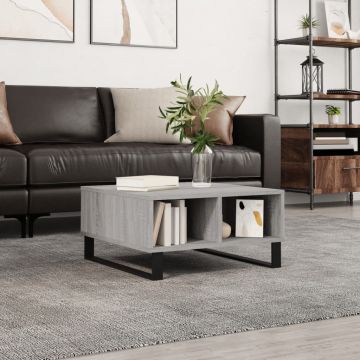 Gossi masa de cafea, gri sonoma, 60x60x30 cm, lemn compozit