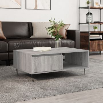 Gossi masa de cafea, gri sonoma, 90x60x35 cm, lemn compozit
