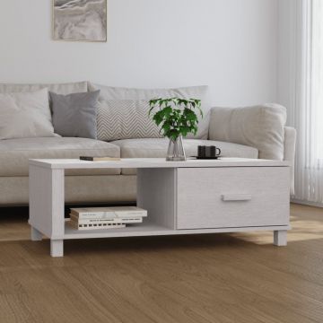 Gossi masa de cafea „hamar”, alb, 100x55x35 cm, lemn masiv de pin
