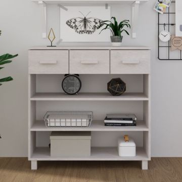 Gossi masa de cafea „hamar”, alb, 90x35x90 cm, lemn masiv de pin