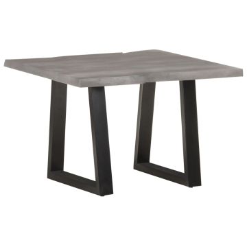 Gossi masa de cafea, muchii naturale, 60x60x40 cm, lemn masiv acacia