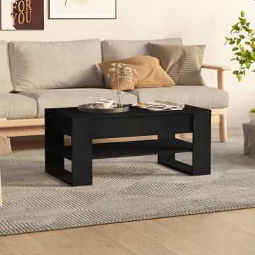 Gossi masa de cafea, negru, 102x55x45 cm, lemn prelucrat