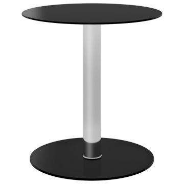 Gossi masa de cafea, negru, 40 cm, sticla securizata