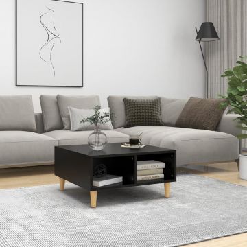 Gossi masa de cafea, negru, 60x60x30 cm, lemn prelucrat
