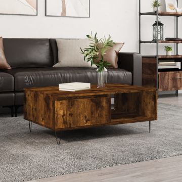 Gossi masa de cafea, stejar fumuriu, 90x60x35 cm, lemn compozit