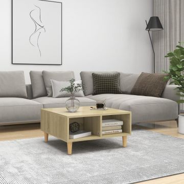 Gossi masa de cafea, stejar sonoma, 60x60x30 cm, lemn prelucrat