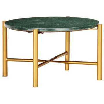 Gossi masa de cafea verde 60x60x35 cm piatra naturala aspect marmura