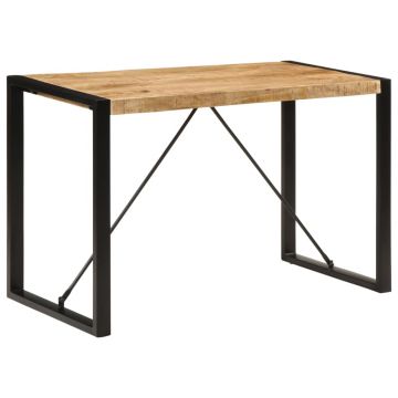 Gossi masa de sufragerie, 120x55x76 cm, lemn masiv de mango brut
