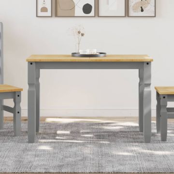 Gossi masa de sufragerie corona, gri 112x60x75 cm lemn masiv de pin
