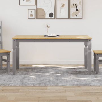 Gossi masa de sufragerie corona, gri 160x80x75 cm lemn masiv de pin