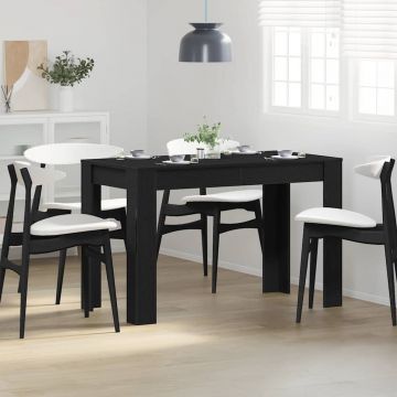 Gossi masa de sufragerie din stejar negru 120x60x76 cm lemn prelucrat