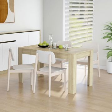 Gossi masa de sufragerie stejar sonoma 140x74,5x76 cm lemn prelucrat
