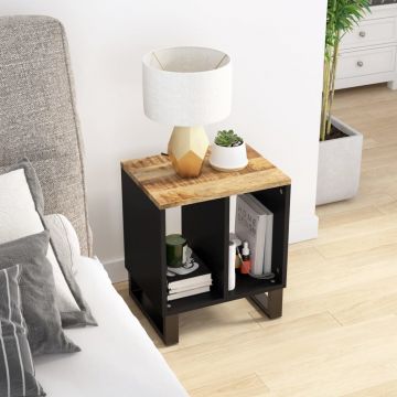 Gossi masa laterala, 40x31x46 cm, lemn masiv mango/lemn prelucrat