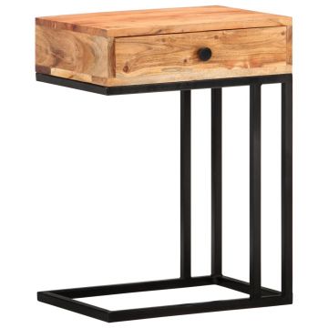 Gossi masa laterala forma u, 45 x 30 x 61 cm, lemn masiv de acacia