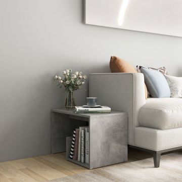 Gossi masa laterala, gri beton, 59x36x38 cm, pal