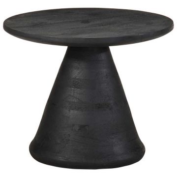 Gossi masa laterala neagra Ø50x40 cm lemn masiv de mango