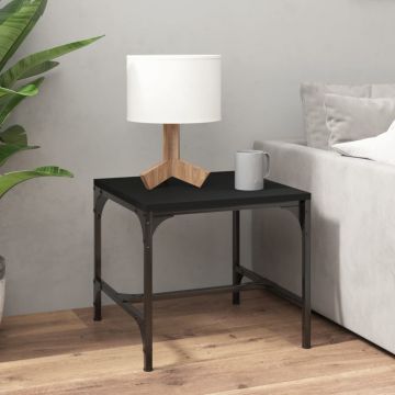 Gossi masa laterala, negru, 40x40x35 cm, lemn prelucrat