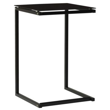 Gossi masa laterala, negru, 40x40x60 cm, sticla securizata