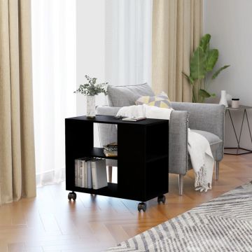 Gossi masa laterala, negru, 70x35x55 cm, lemn compozit